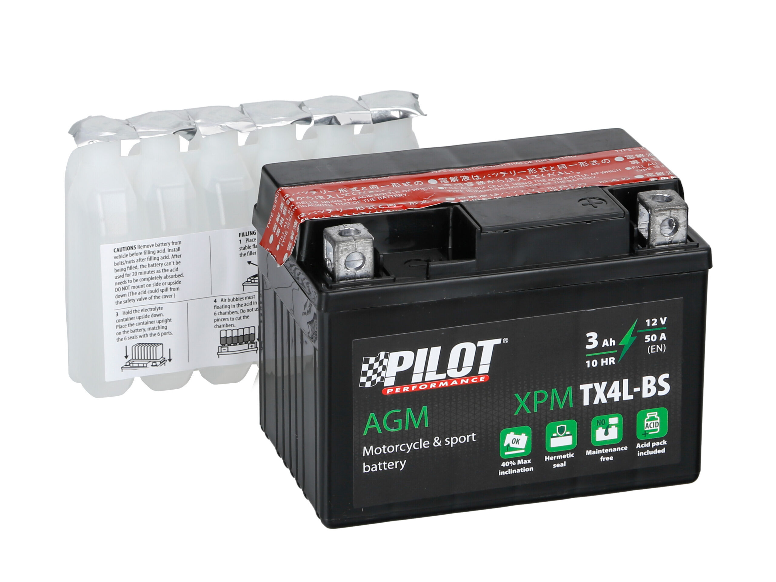 Batteria 12V - Pilot AGM - 3 Ah - 50 A