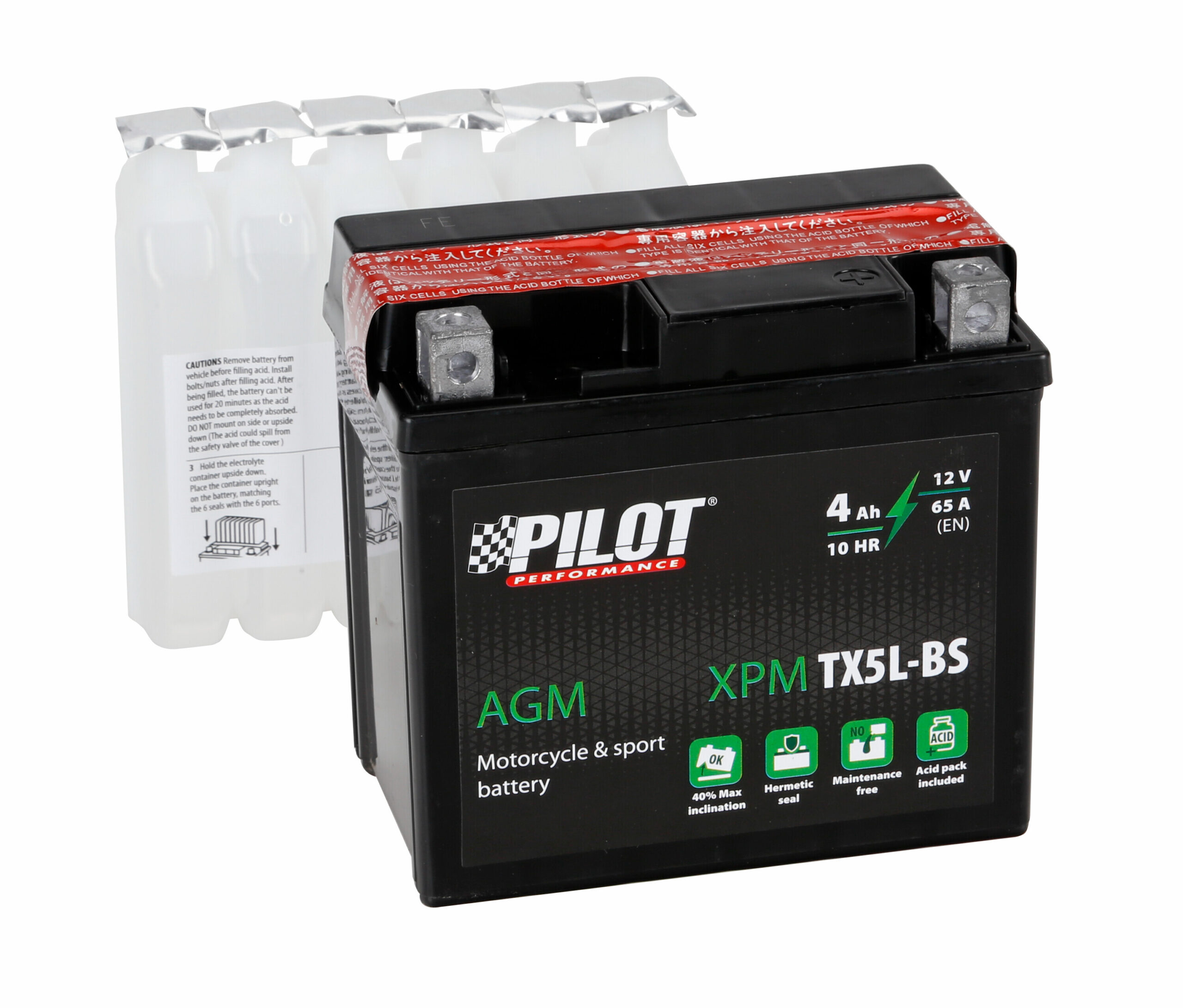 Batteria 12V - Pilot AGM - 4 Ah - 65 A