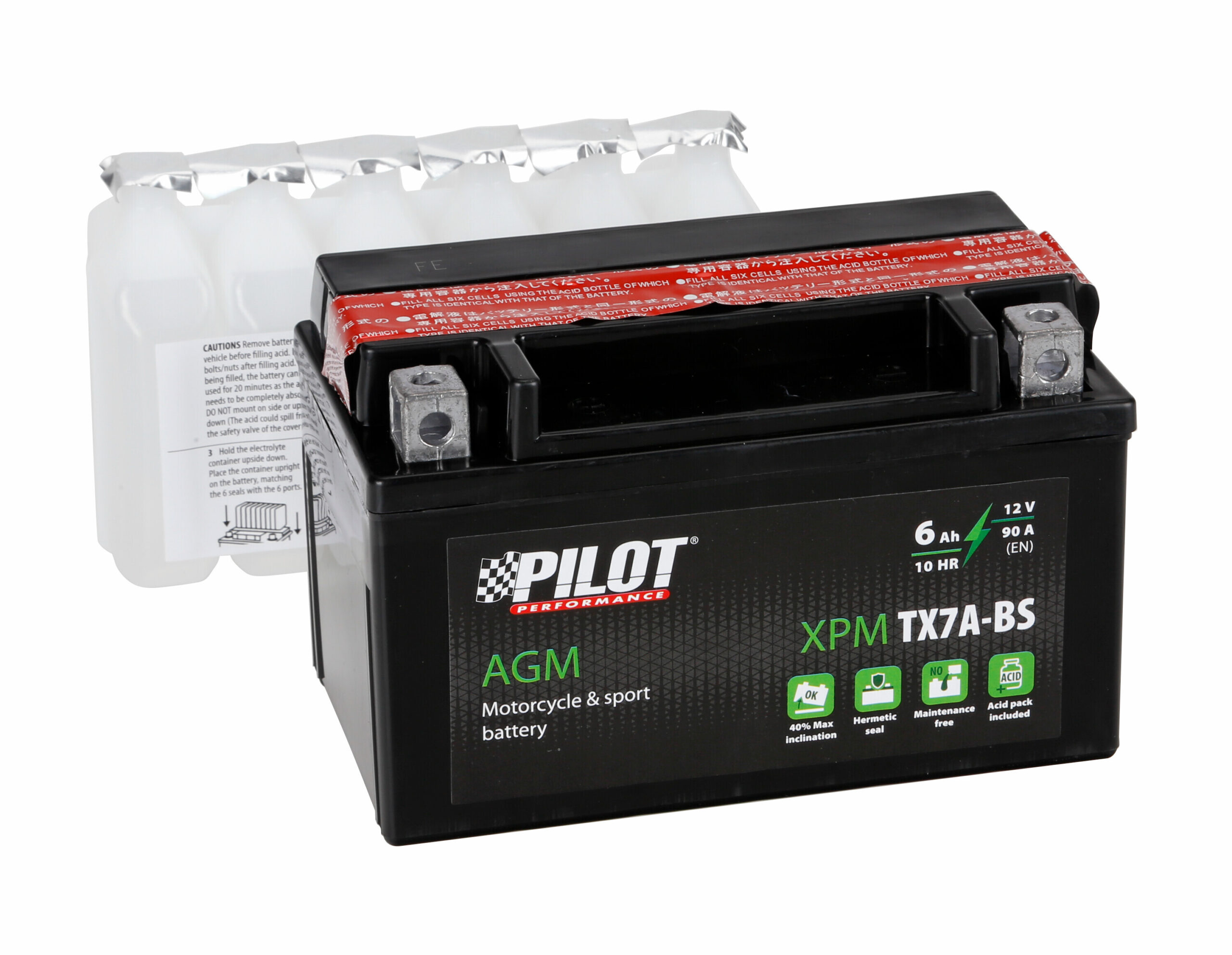 Batteria 12V - Pilot AGM - 6 Ah - 90 A