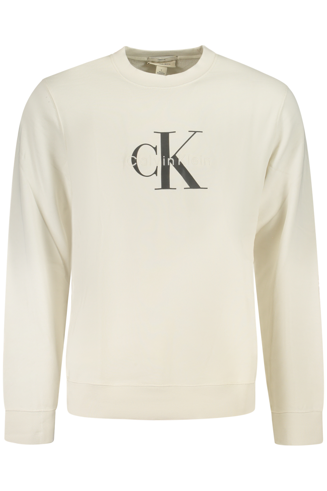CALVIN KLEIN FELPA SENZA ZIP UOMO - Bianco