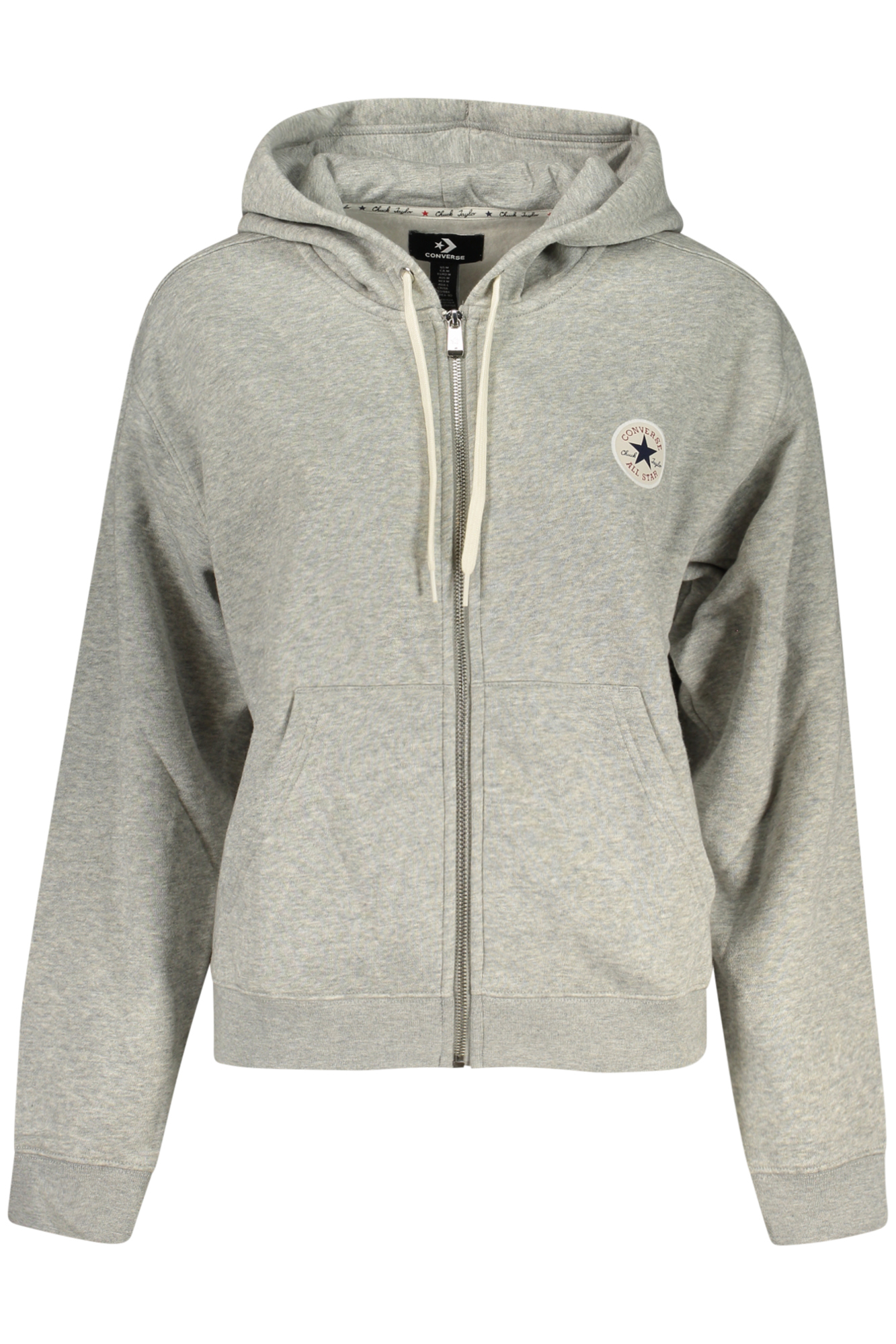 CONVERSE FELPA CON ZIP DONNA - Grigio