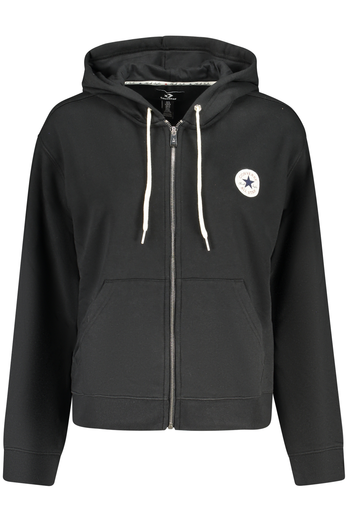 CONVERSE FELPA CON ZIP DONNA - Nero