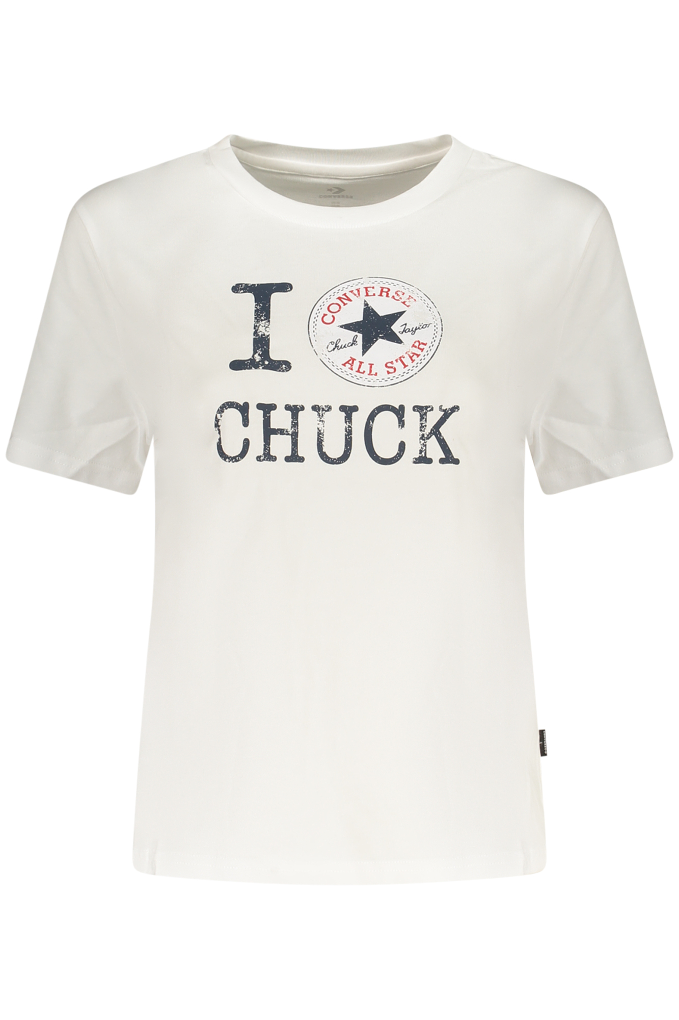 CONVERSE T-SHIRT MANICHE CORTE DONNA - Bianco