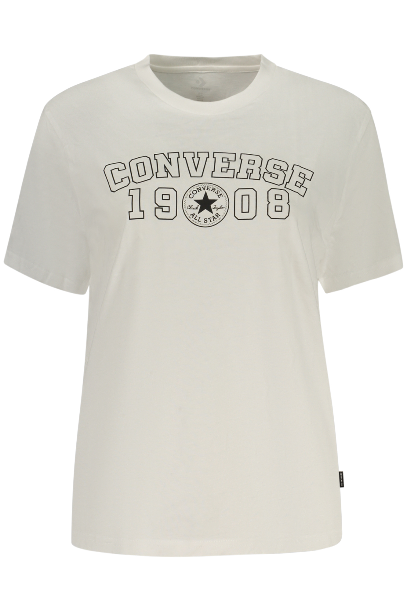 CONVERSE T-SHIRT MANICHE CORTE DONNA - Bianco