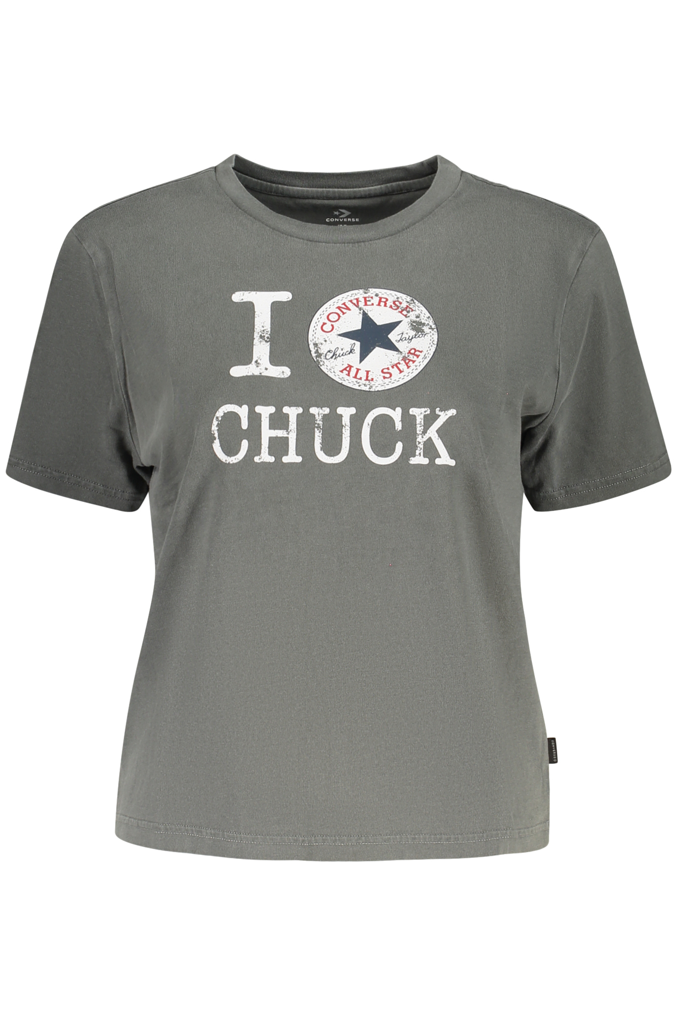 CONVERSE T-SHIRT MANICHE CORTE DONNA - Grigio