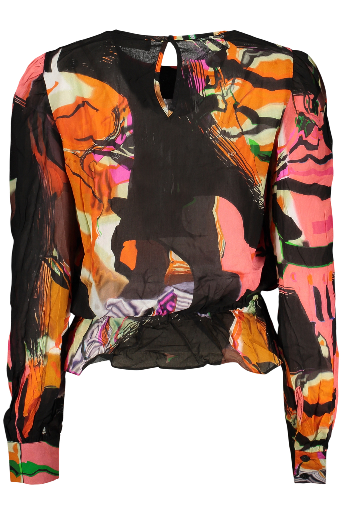 DESIGUAL CAMICIA MANICHE LUNGHE DONNA - Nero - immagine 2