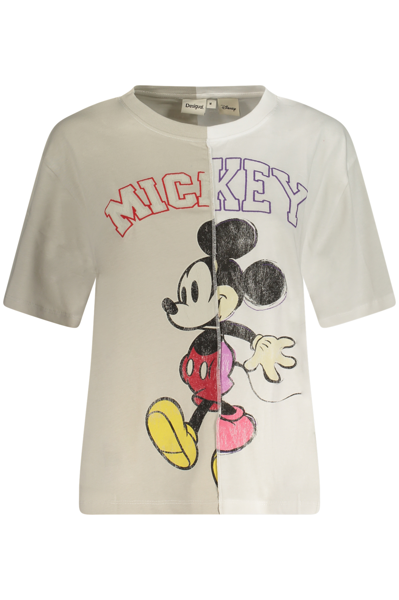 DESIGUAL T-SHIRT MANICHE CORTE DONNA - Bianco