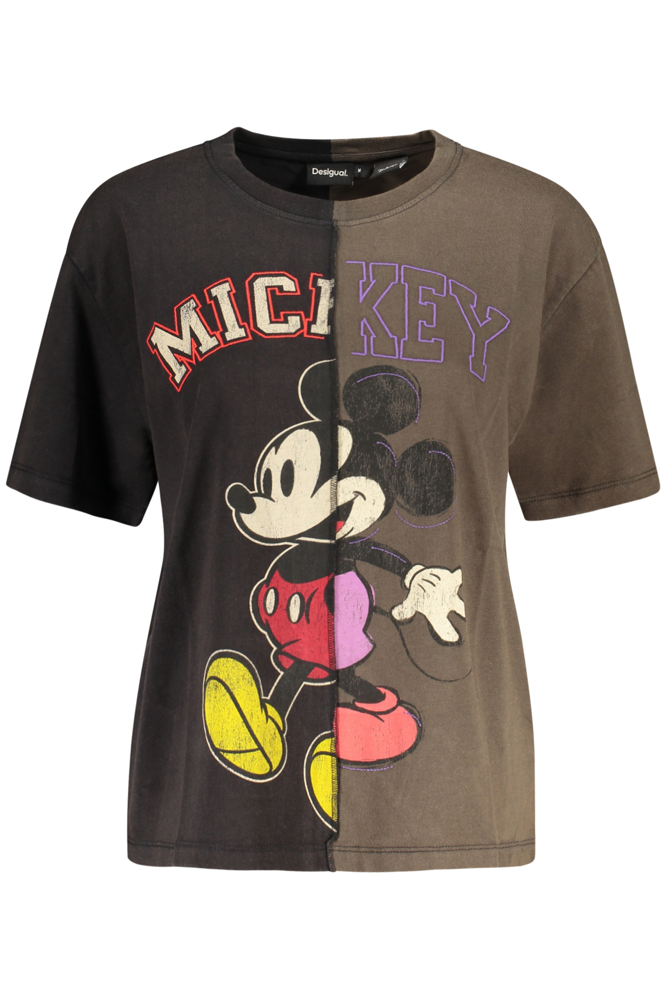 DESIGUAL T-SHIRT MANICHE CORTE DONNA - Nero