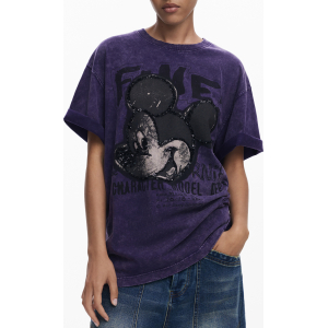 DESIGUAL T-SHIRT MANICHE CORTE DONNA - Viola