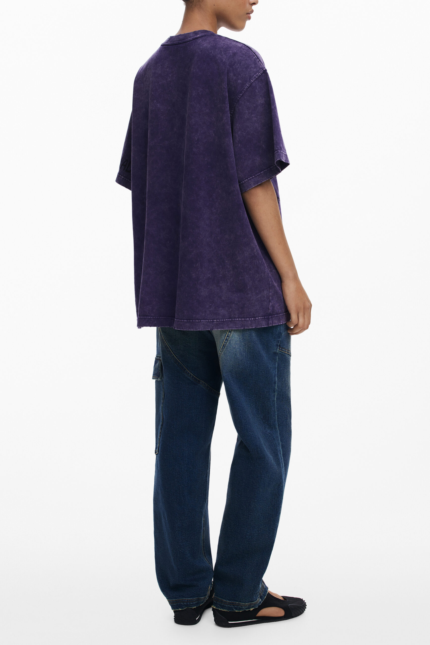DESIGUAL T-SHIRT MANICHE CORTE DONNA - Viola - immagine 2