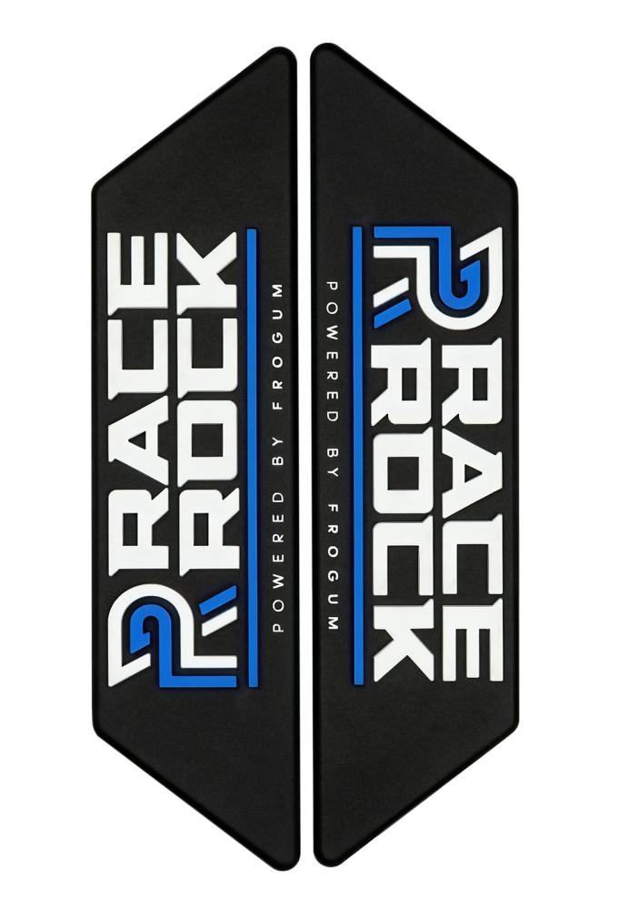 Coppia emblemi Race Rock TPE blu
