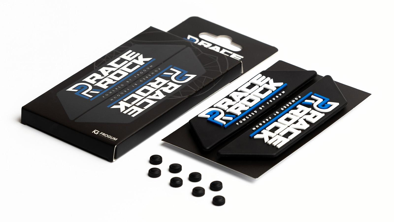 Coppia emblemi Race Rock TPE blu - immagine 2