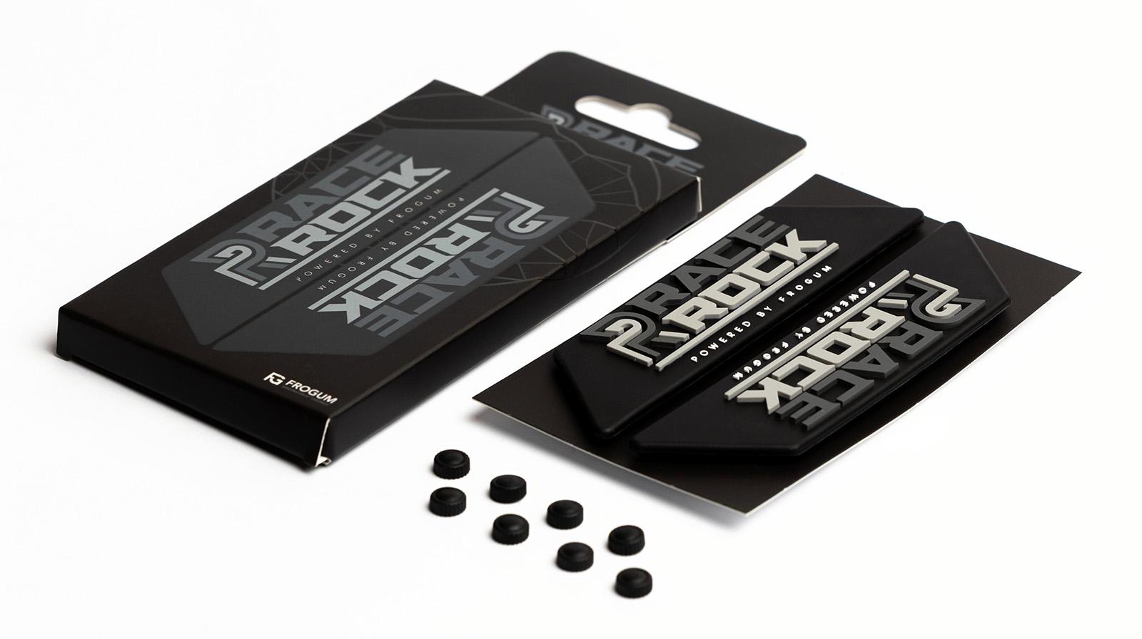 Coppia emblemi Race Rock TPE grigio - immagine 2