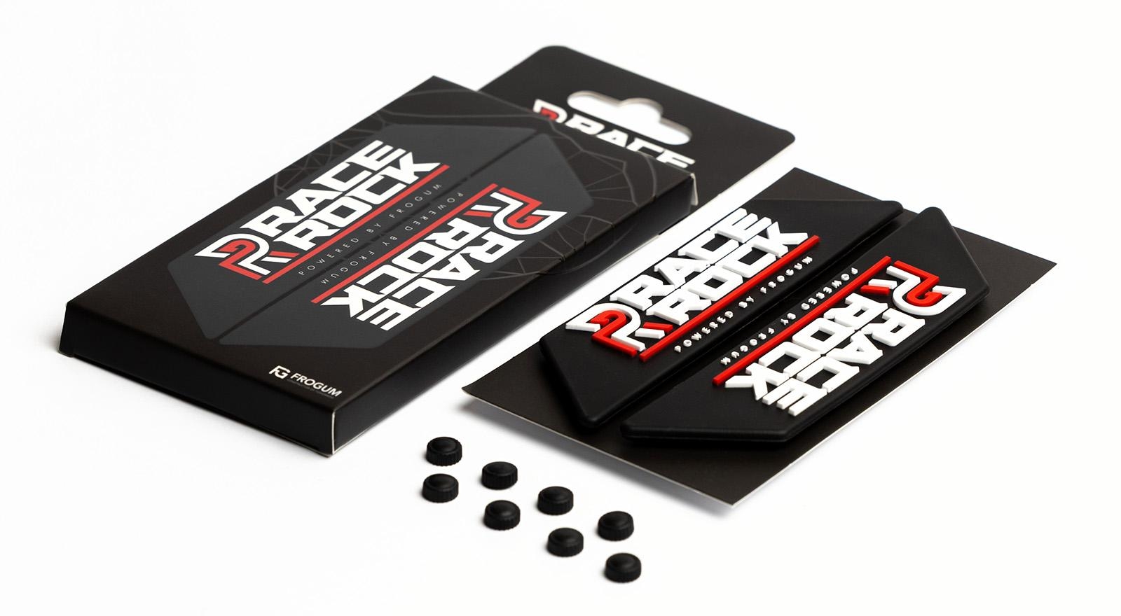 Coppia emblemi Race Rock TPE rosso - immagine 2