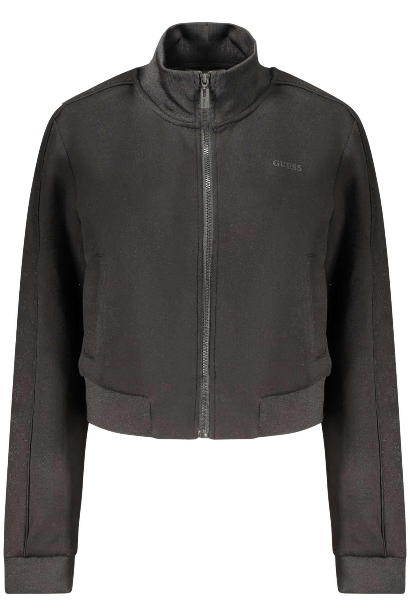 GUESS JEANS FELPA CON ZIP DONNA - Nero