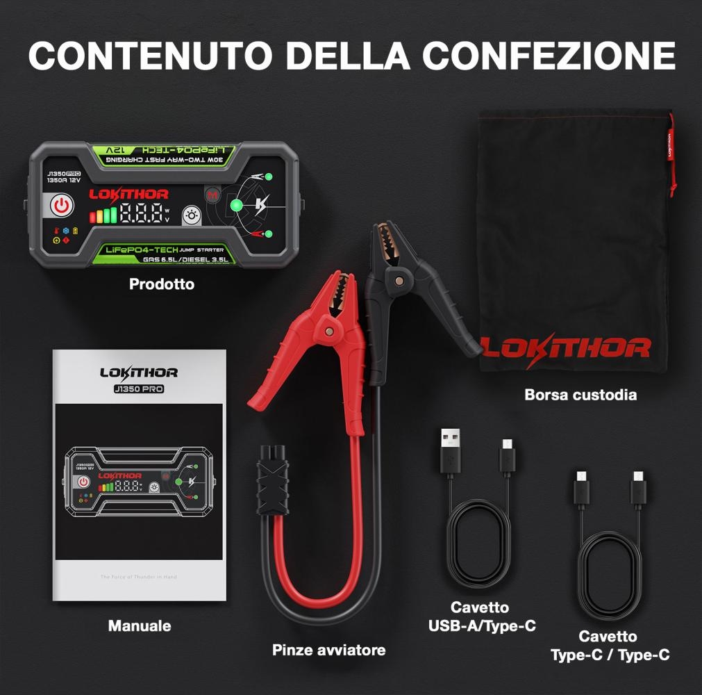 Avviatore al litio LiFePO4 12V 1350A - immagine 4