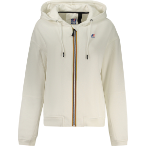 K-WAY FELPA CON ZIP DONNA - Bianco