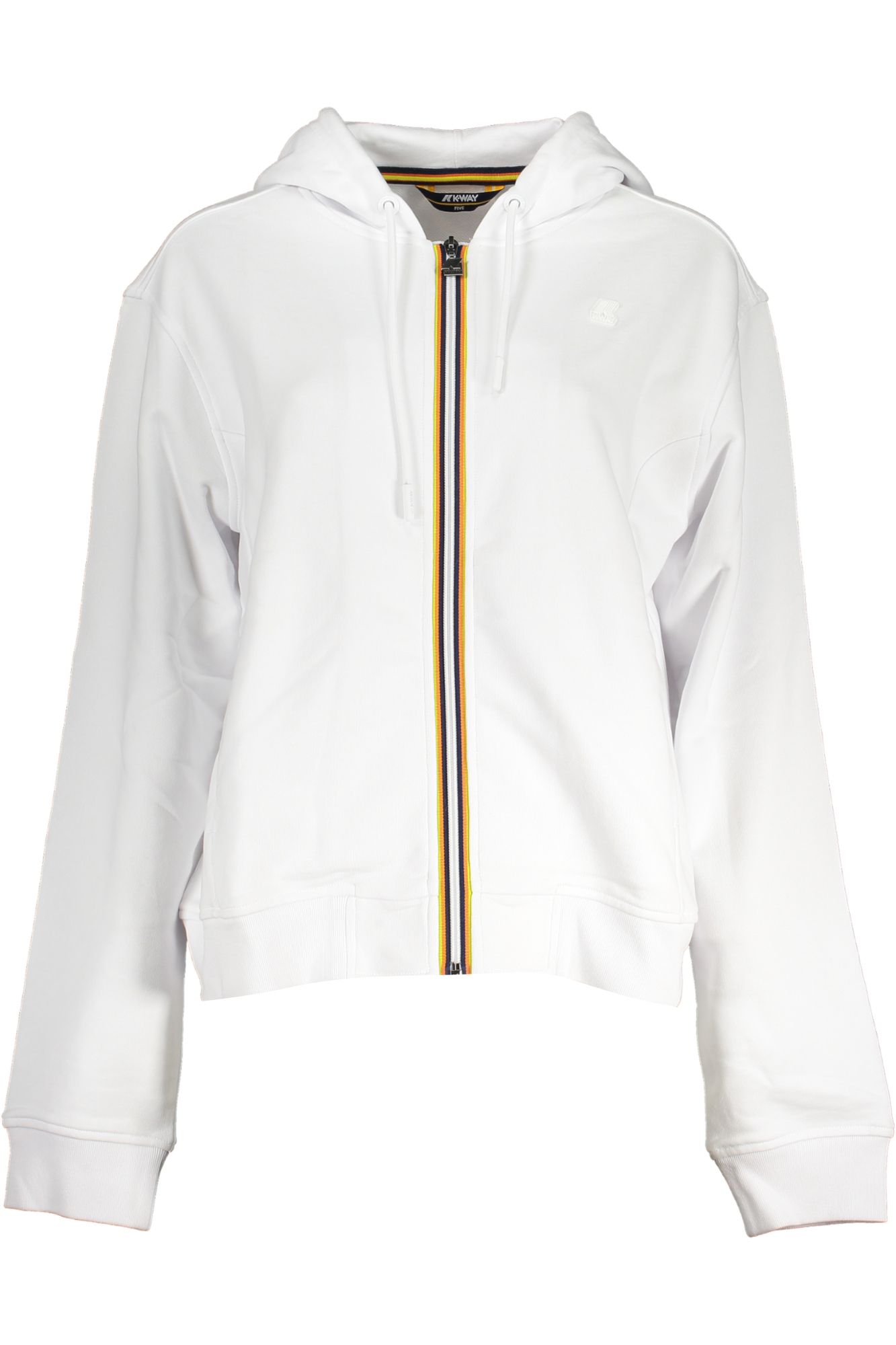 K-WAY FELPA CON ZIP DONNA - Bianco