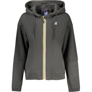 K-WAY FELPA CON ZIP DONNA - Nero