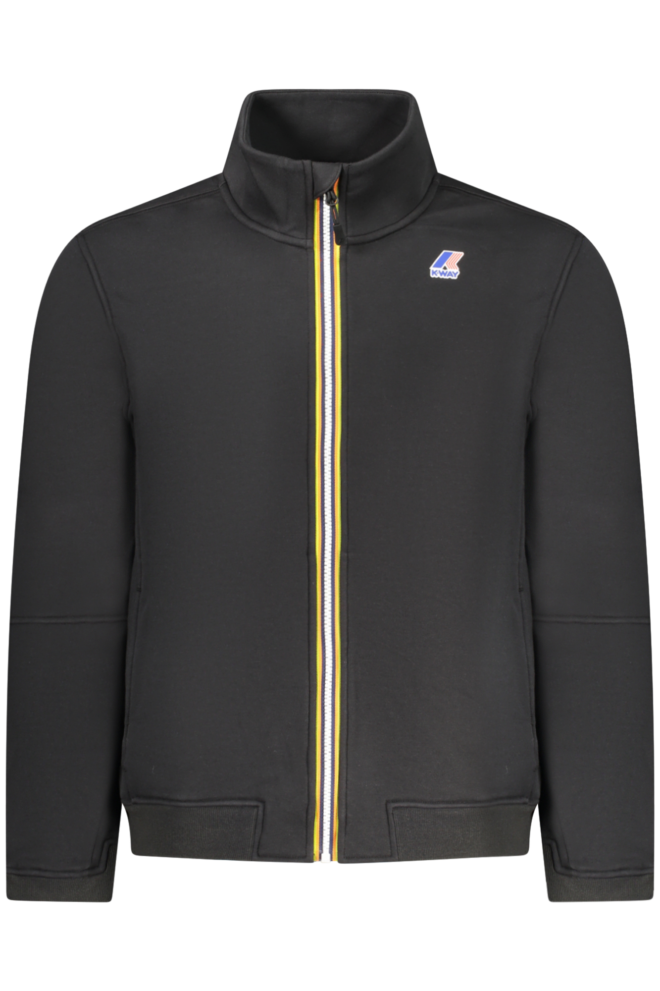 K-WAY FELPA CON ZIP UOMO - Nero