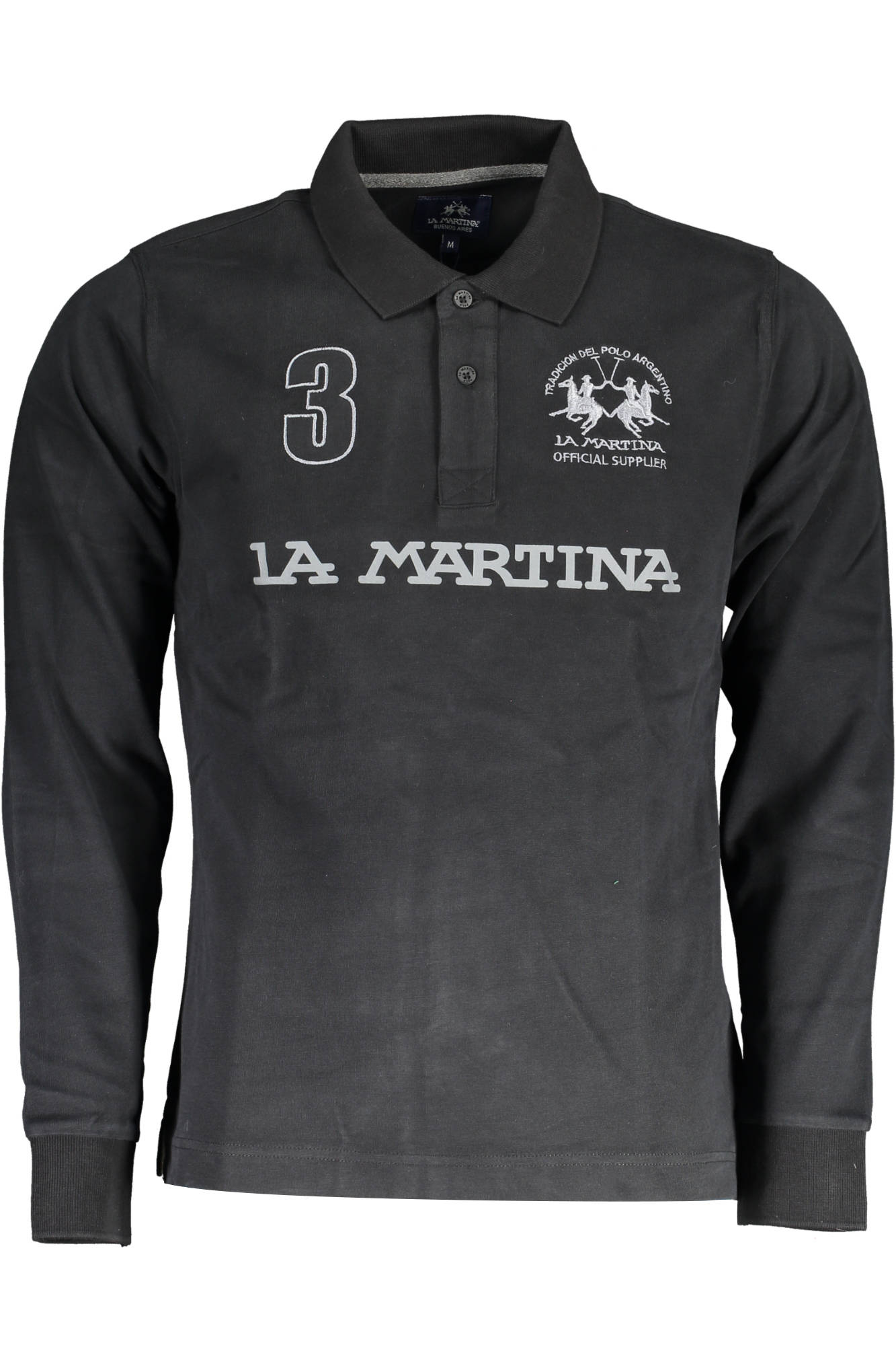 LA MARTINA POLO MANICHE LUNGHE UOMO - Nero