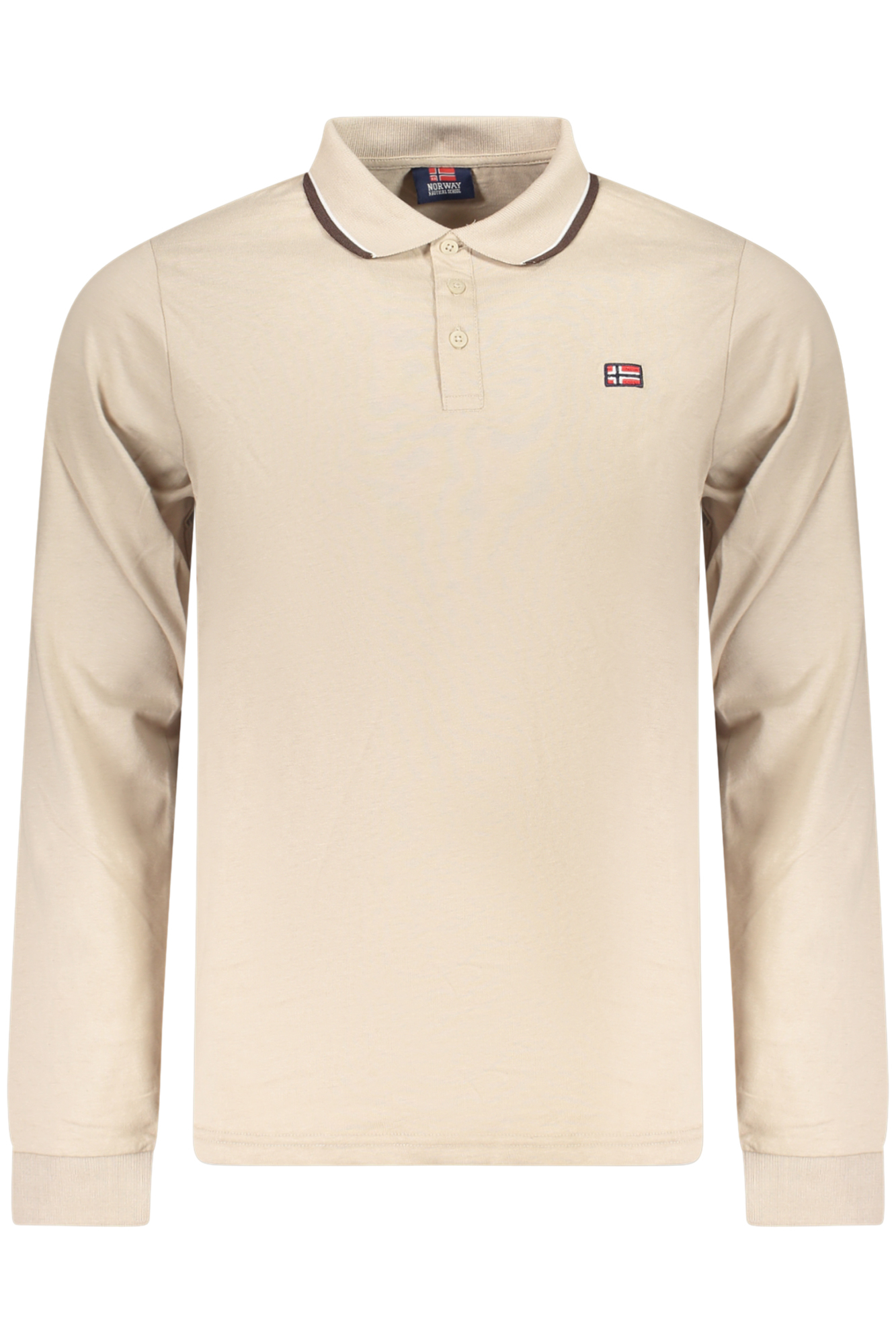 NORWAY 1963 POLO MANICHE LUNGHE UOMO - Beige