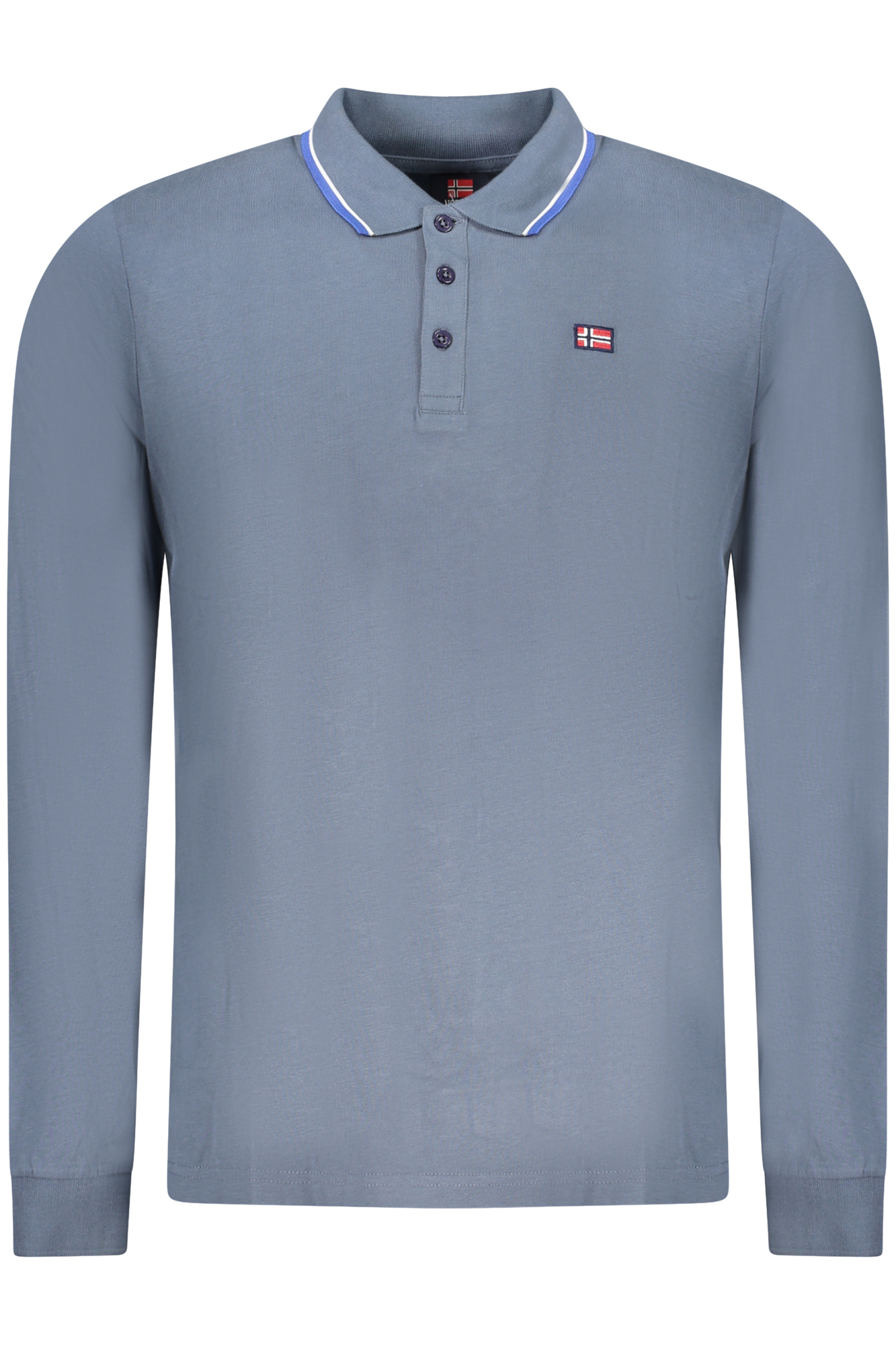 NORWAY 1963 POLO MANICHE LUNGHE UOMO - Blu