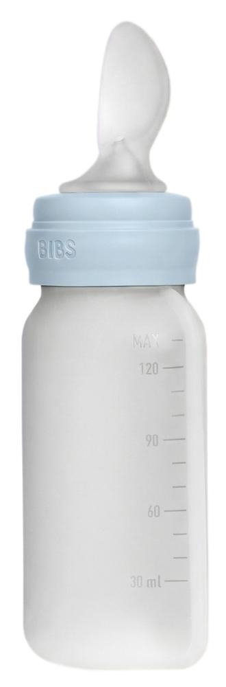 Cucchiaio in silicone squeeze Baby Blue