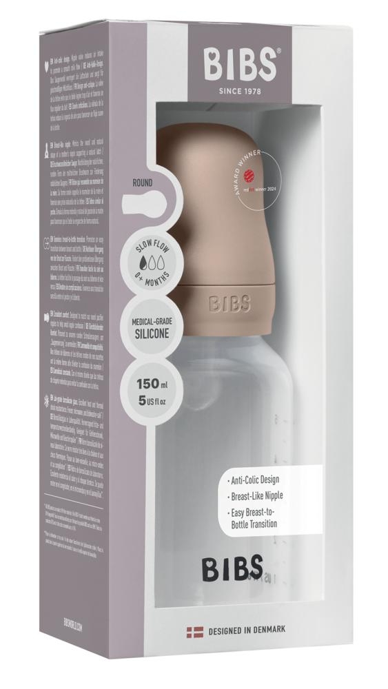 Biberon in plastica con tettarella in silicone 150 ml flusso lento Blush - immagine 3
