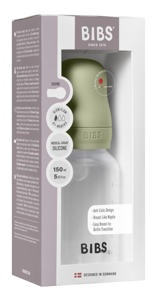 Biberon in plastica con tettarella in silicone 150 ml flusso lento Sage - immagine 3