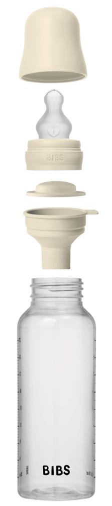 Biberon in plastica con tettarella in silicone 270 ml flusso medio Ivory - immagine 2