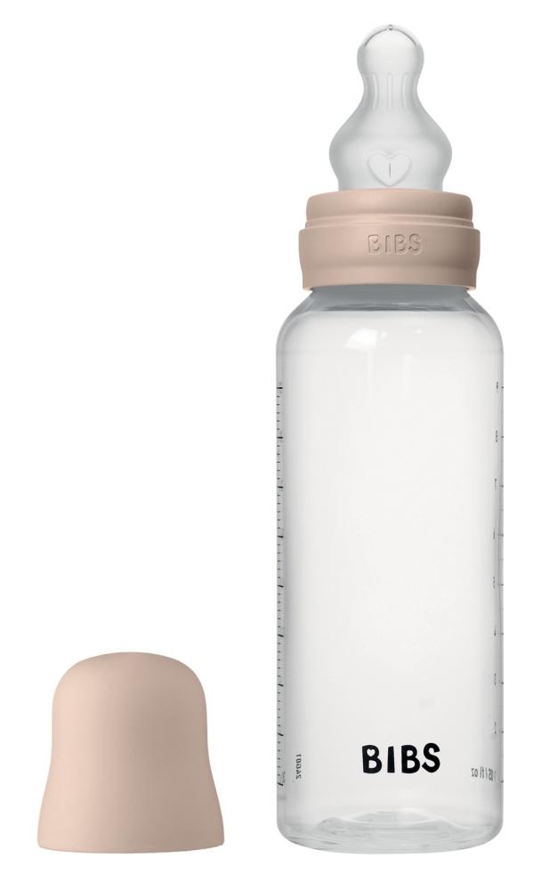 Biberon in plastica con tettarella in silicone 270 ml flusso medio Blush