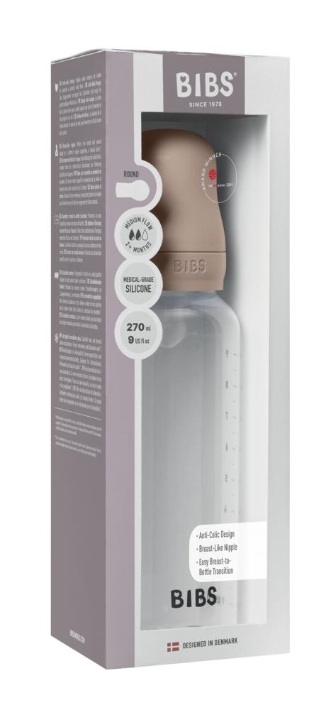 Biberon in plastica con tettarella in silicone 270 ml flusso medio Blush - immagine 3