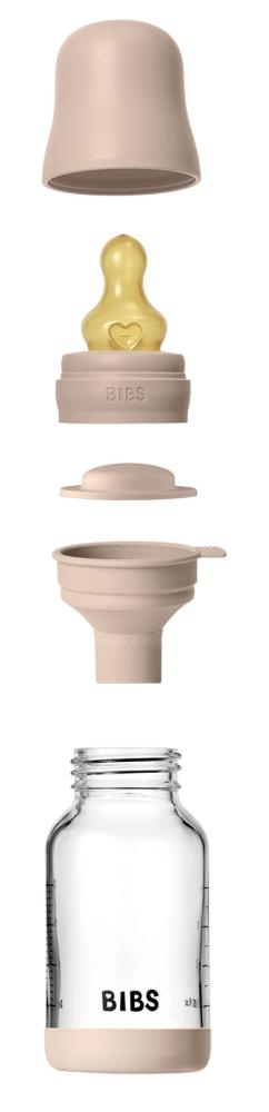 Biberon in vetro con tettarella in lattice 120 ml flusso lento Blush - immagine 2