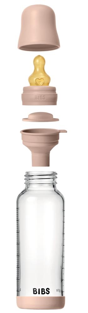 Biberon in vetro con tettarella in lattice 240 ml flusso medio Blush - immagine 2