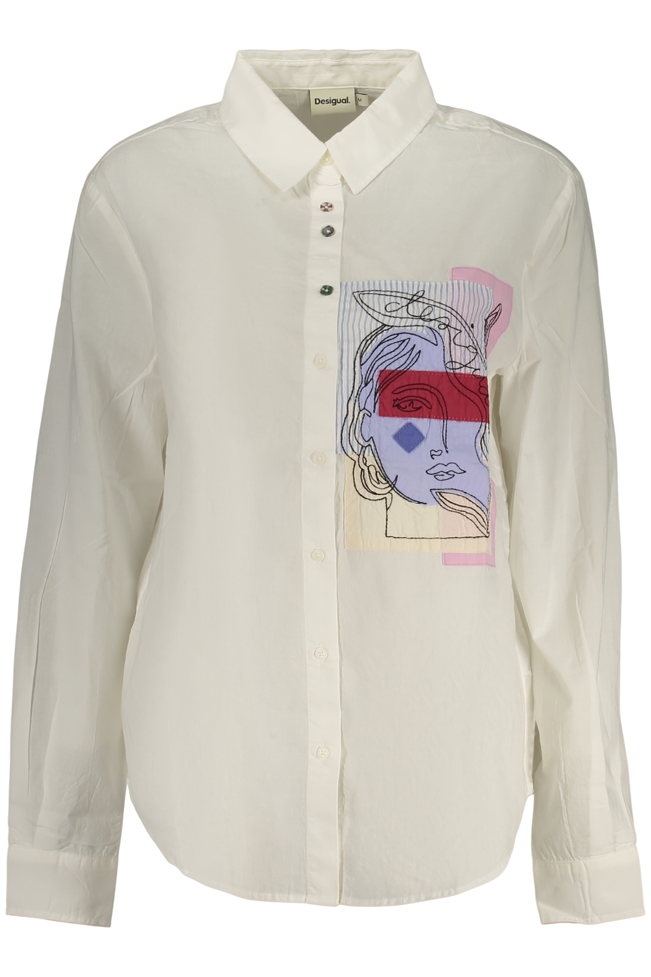 DESIGUAL CAMICIA MANICHE LUNGHE DONNA - Bianco