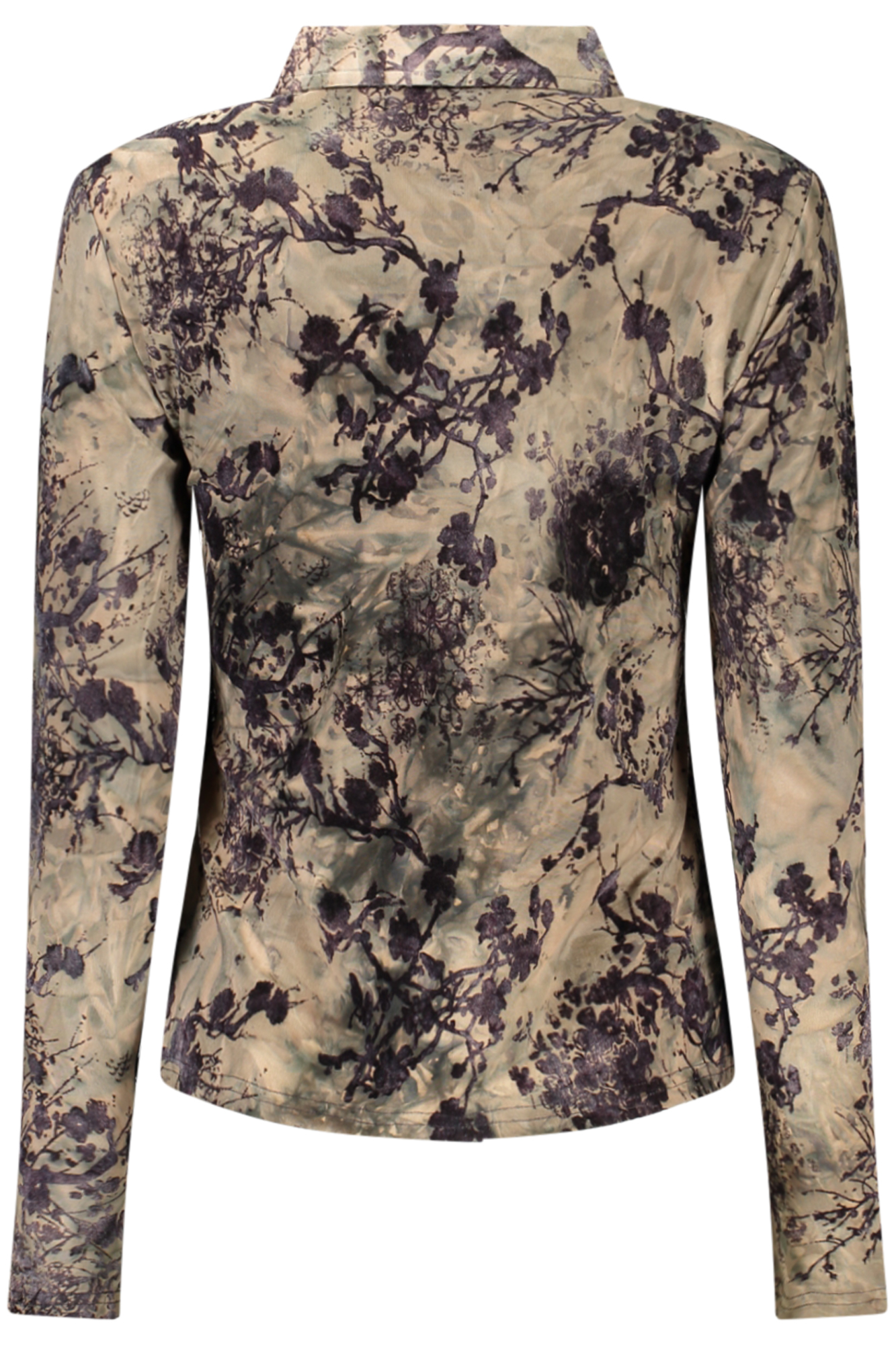 DESIGUAL CAMICIA MANICHE LUNGHE DONNA - Marrone - immagine 2