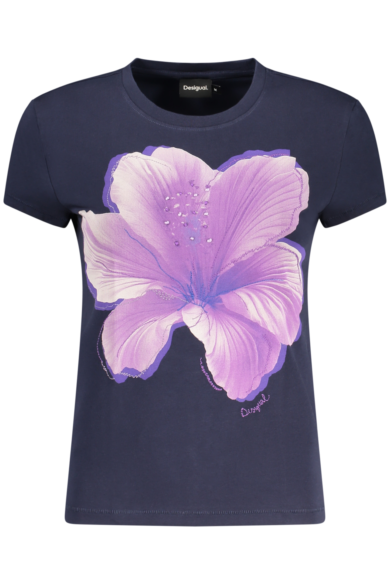 DESIGUAL T-SHIRT MANICHE CORTE DONNA - Blu