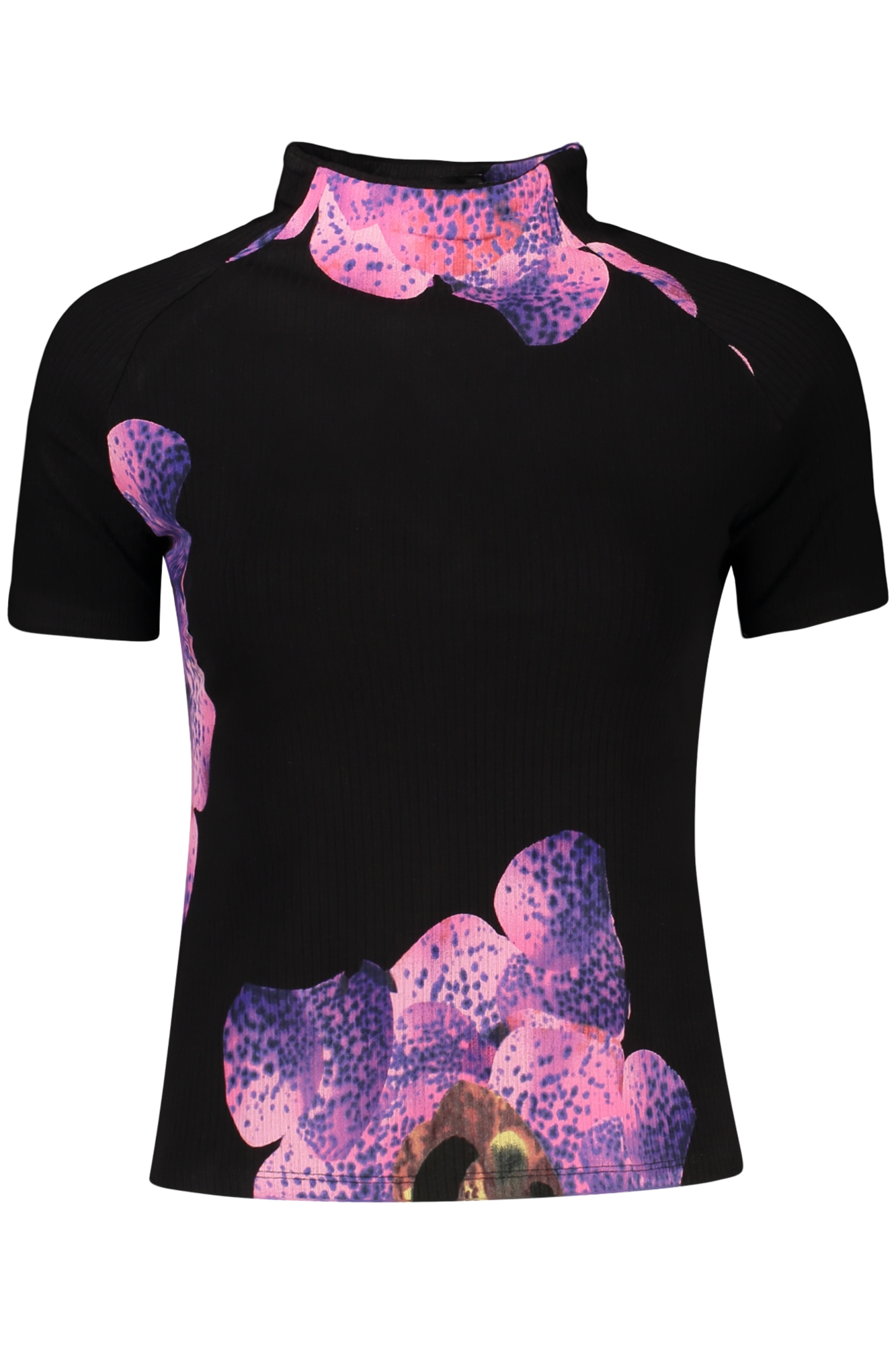 DESIGUAL T-SHIRT MANICHE CORTE DONNA - Nero
