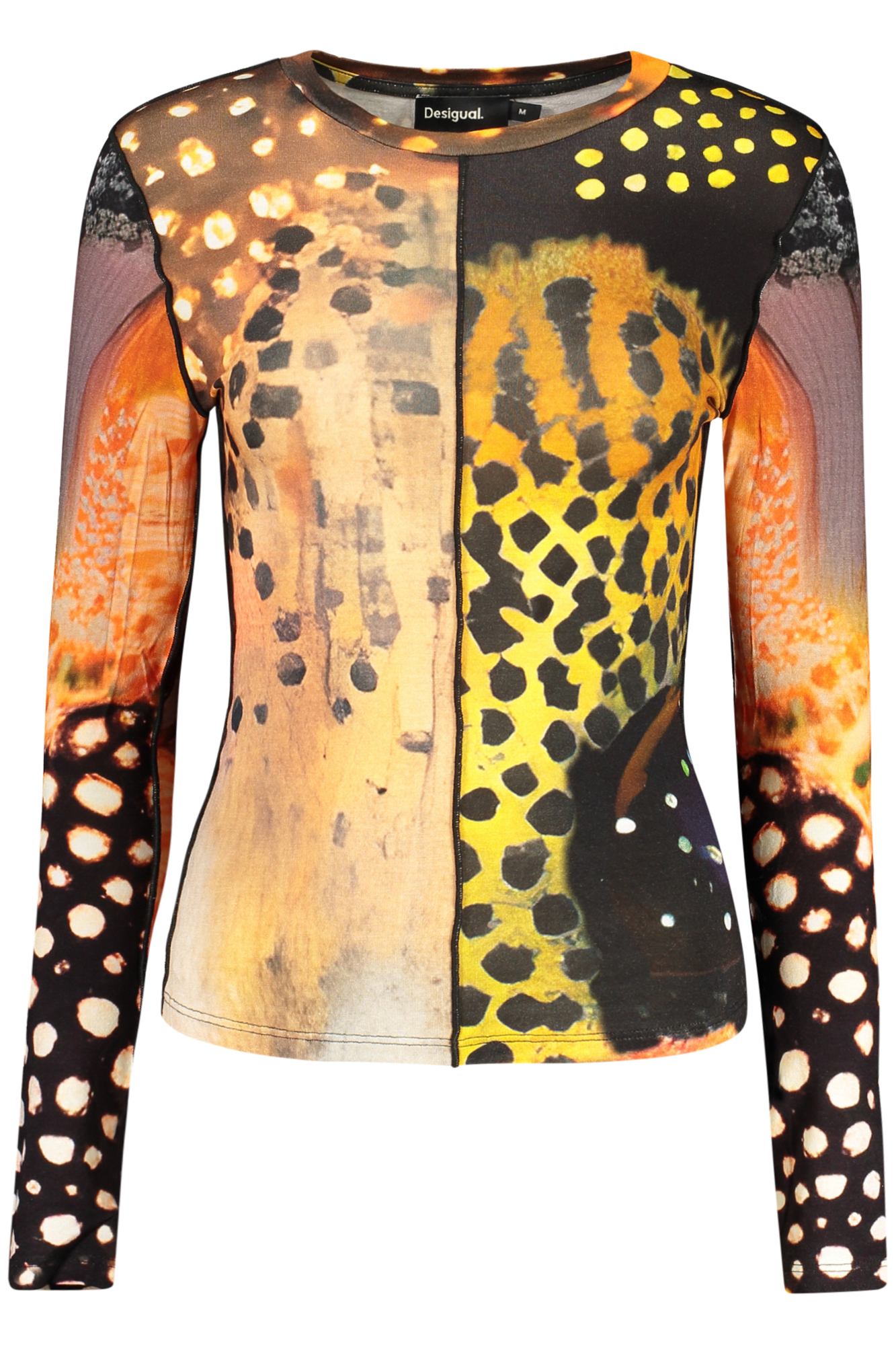 DESIGUAL T-SHIRT MANICHE LUNGHE DONNA - Arancione