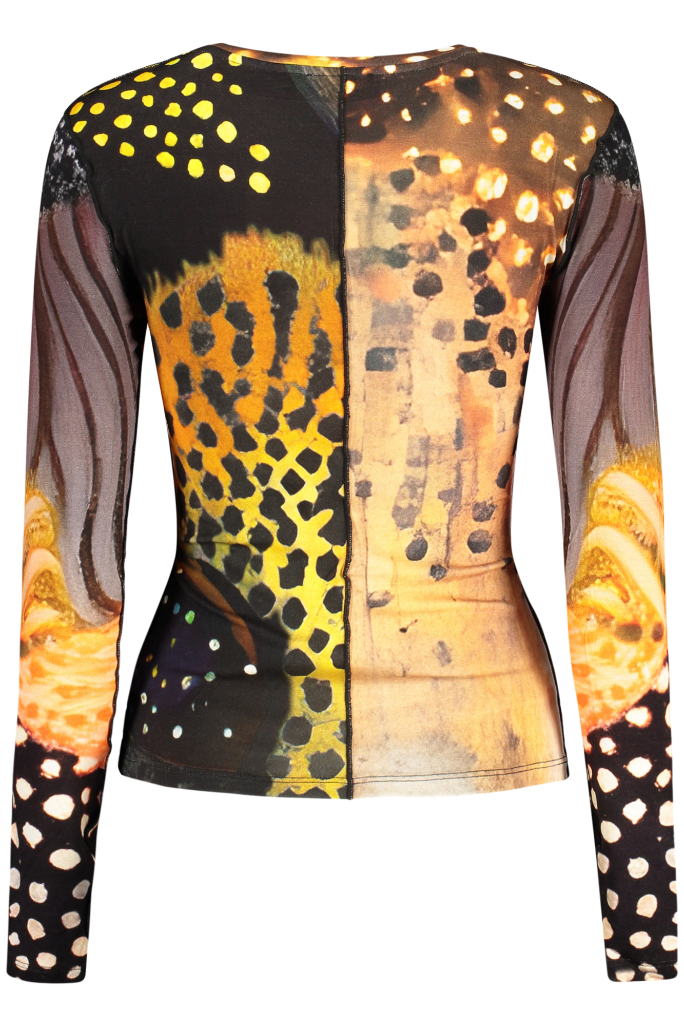 DESIGUAL T-SHIRT MANICHE LUNGHE DONNA - Arancione - immagine 2