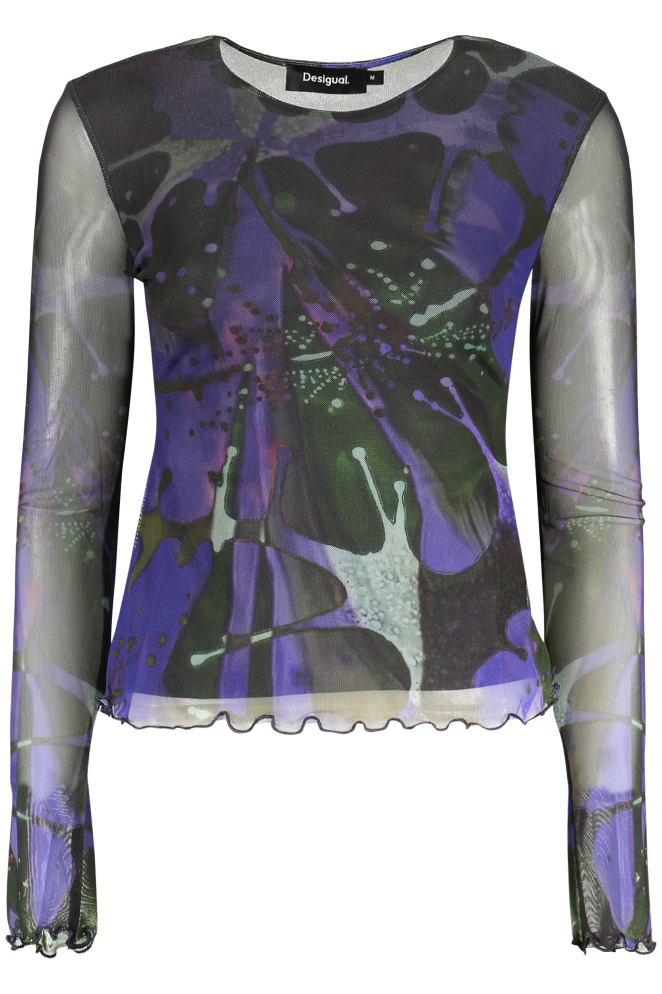 DESIGUAL T-SHIRT MANICHE LUNGHE DONNA - Blu