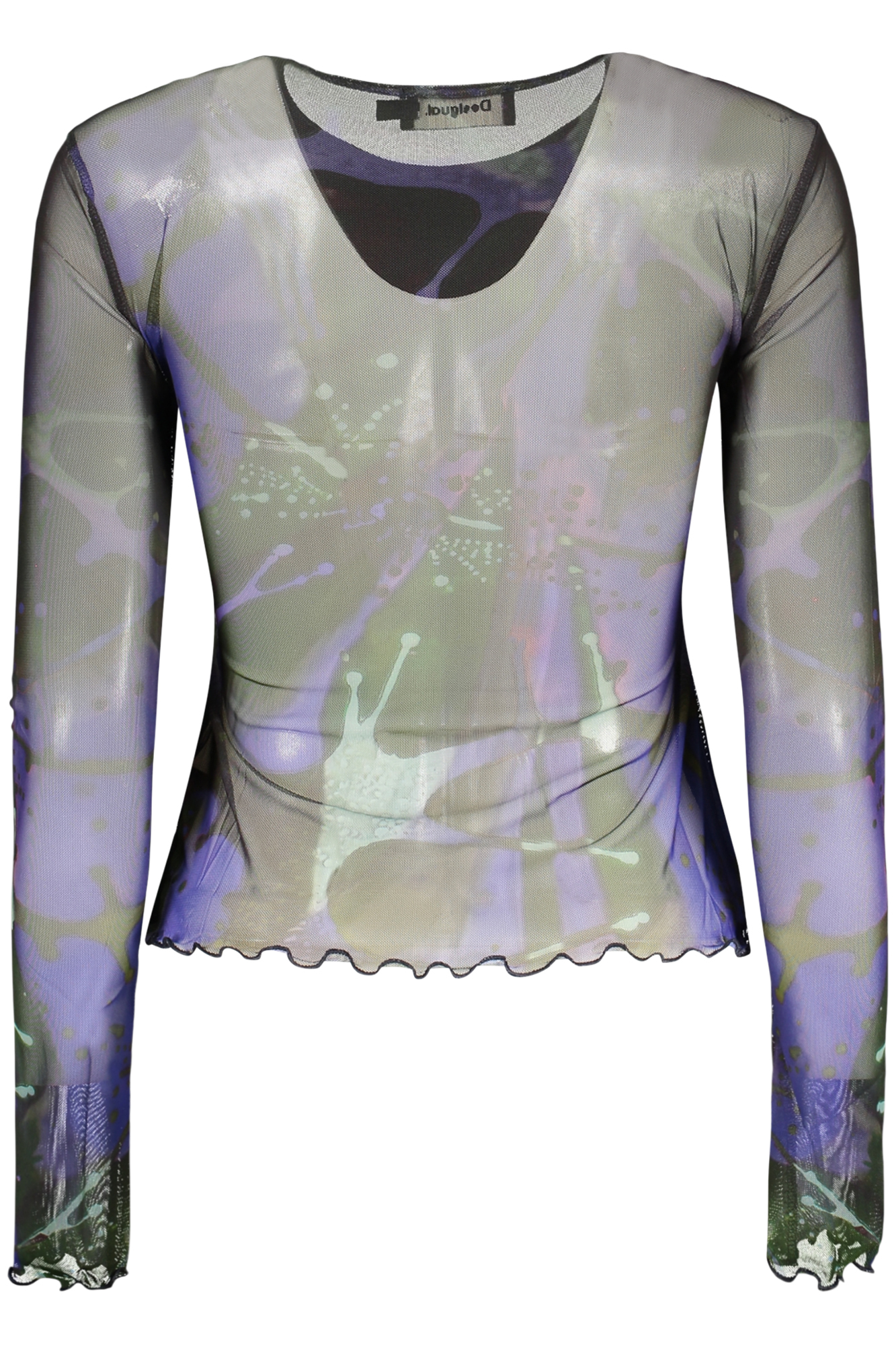 DESIGUAL T-SHIRT MANICHE LUNGHE DONNA - Blu - immagine 2