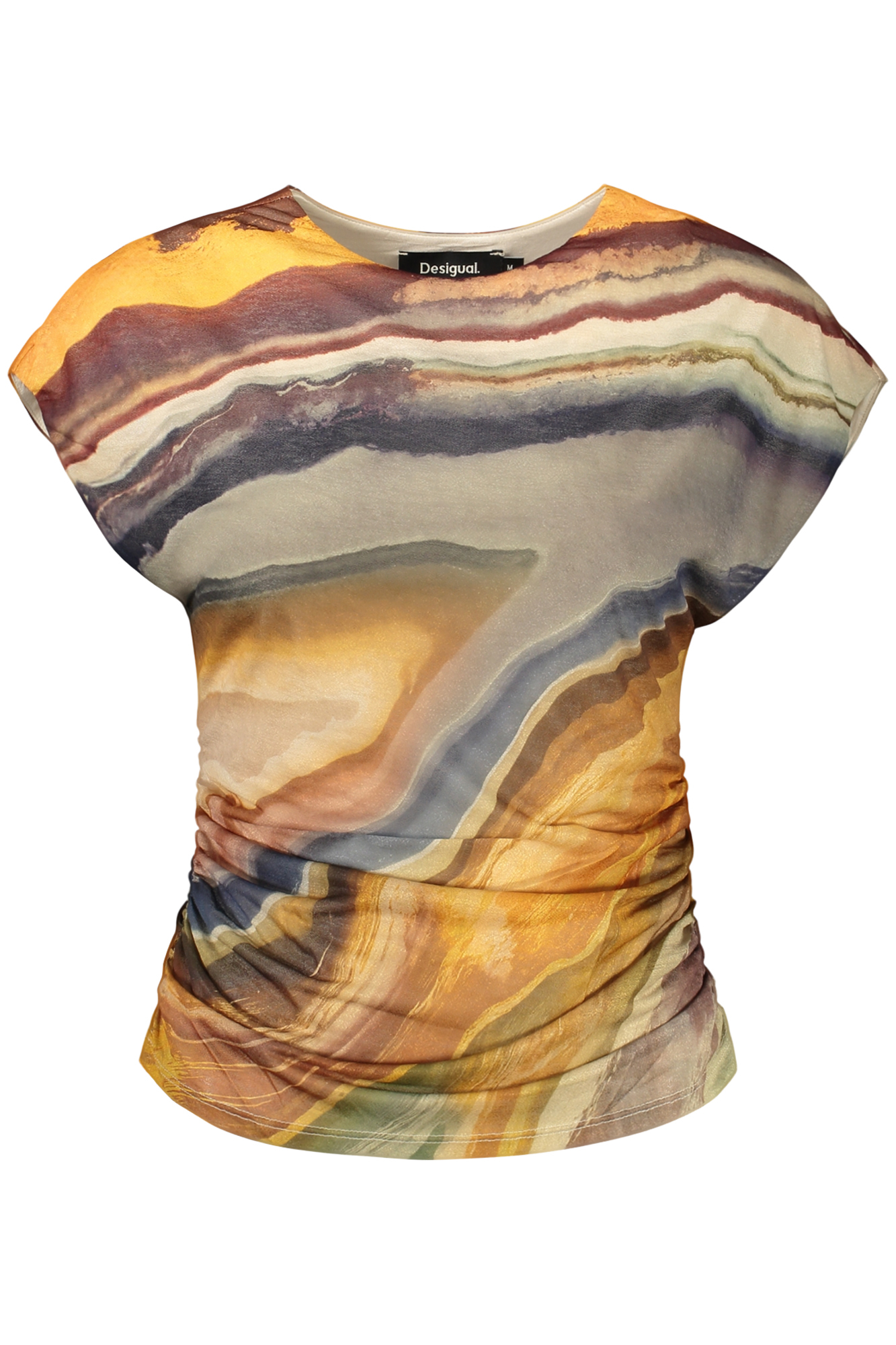 DESIGUAL T-SHIRT SENZA MANICHE DONNA - Beige