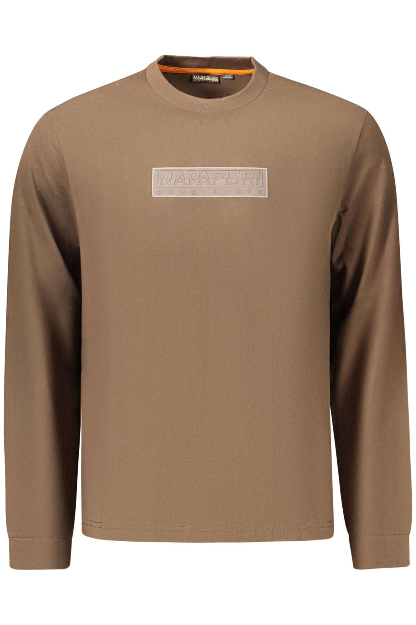 NAPAPIJRI T-SHIRT MANICHE LUNGHE UOMO - Marrone